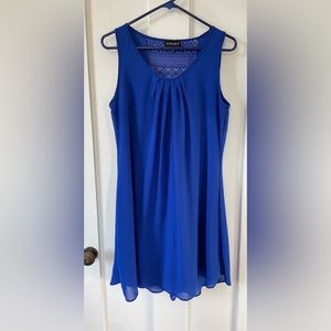 Royal Blue laced back dress